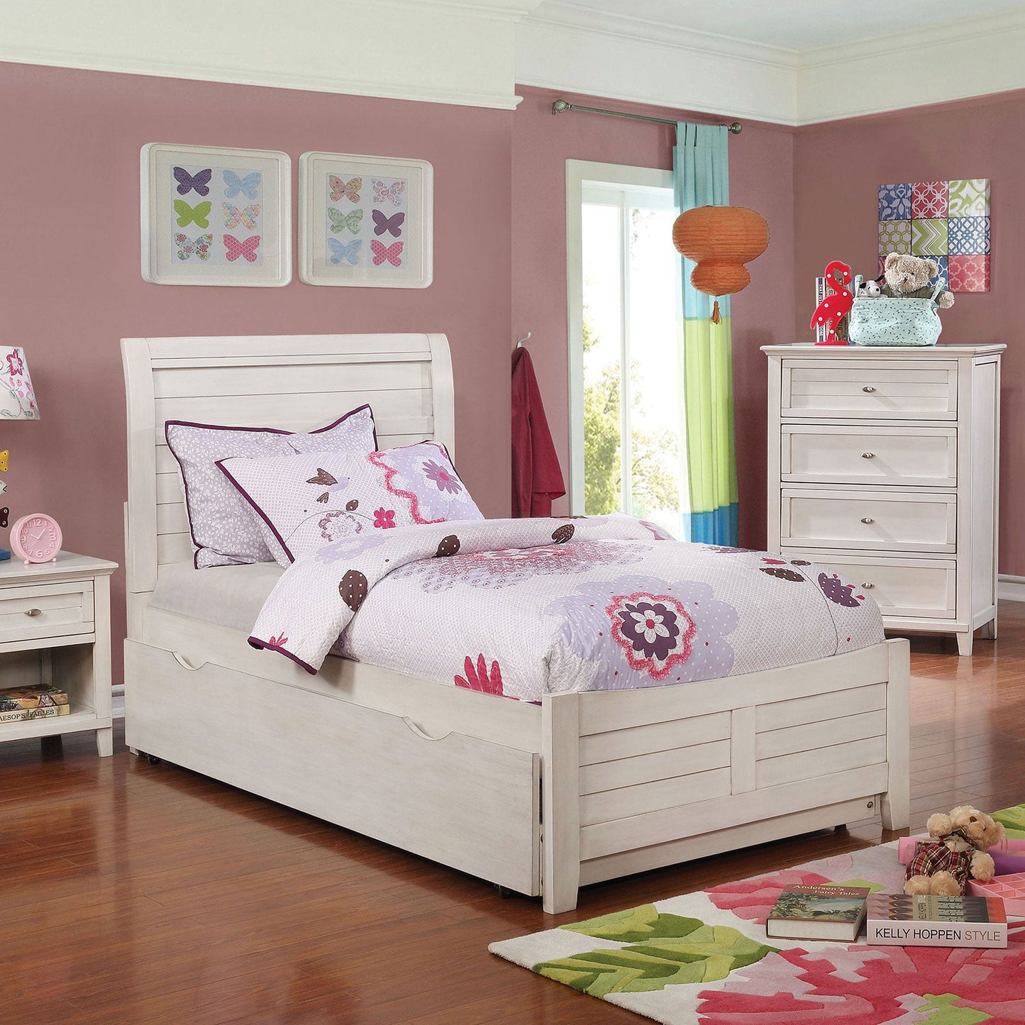 Brogan Antique White Full Bed - ATL FURNITURE