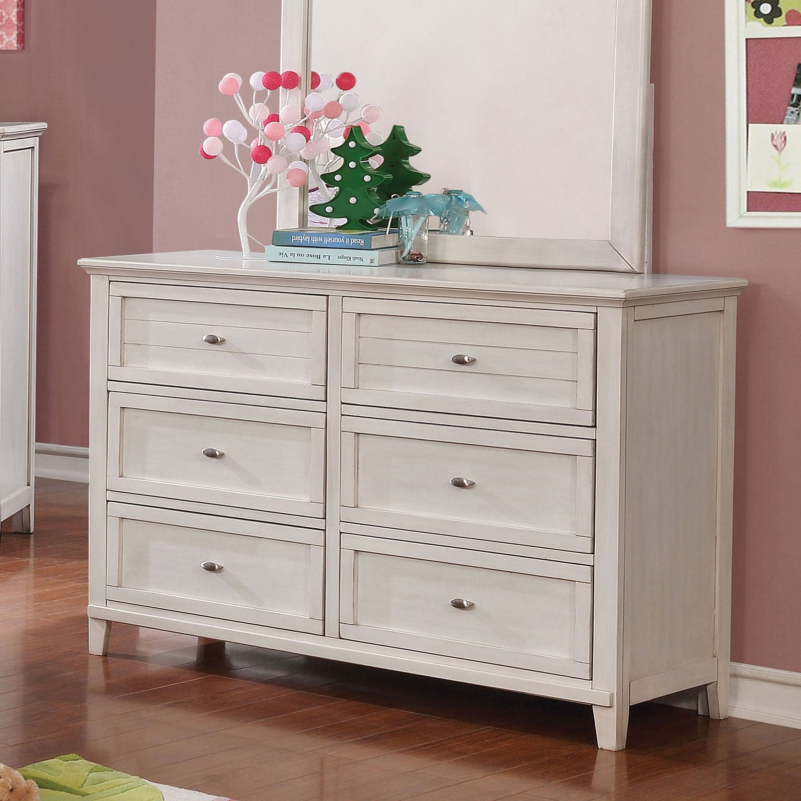 Brogan Antique White Dresser - ATL FURNITURE