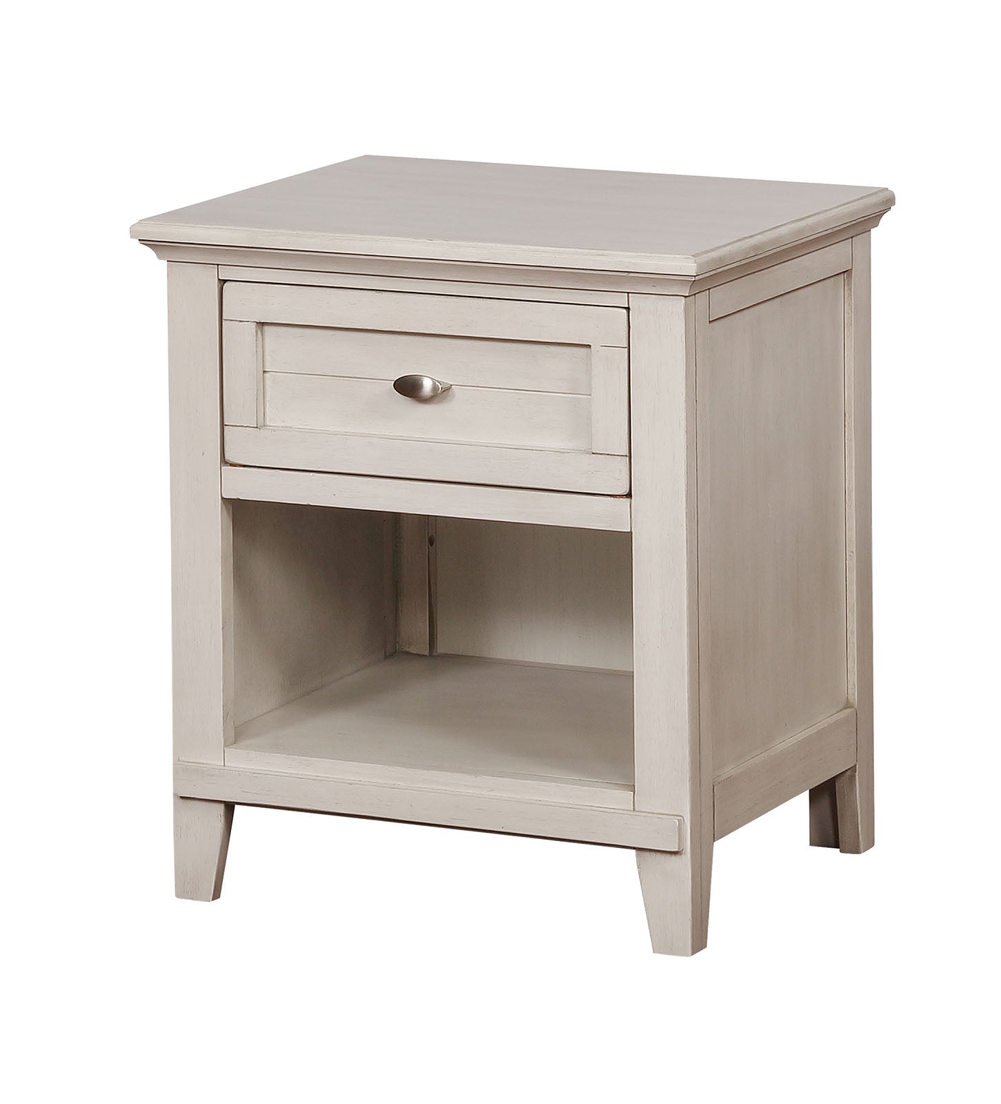 Brogan Antique White Night Stand - ATL FURNITURE