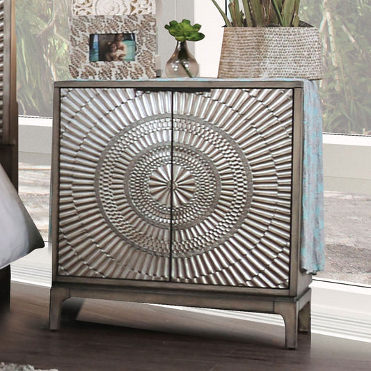 Kamalah Antique Gray Night Stand - ATL FURNITURE