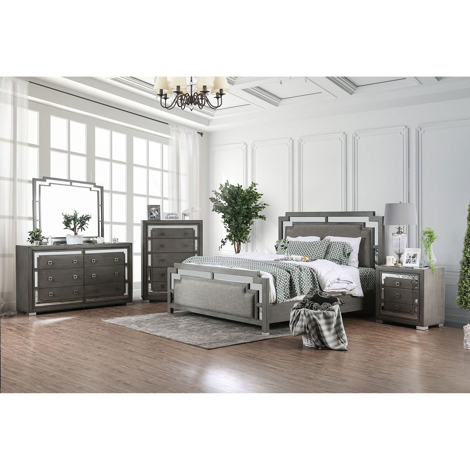 Jeanine Gray 4 Pc. Queen Bedroom Set - ATL FURNITURE