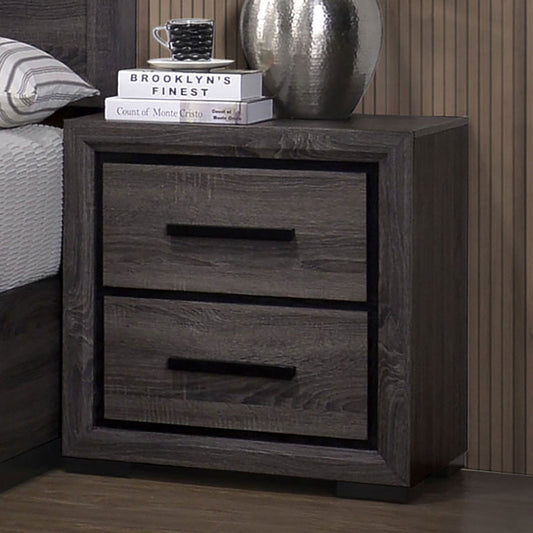 Conwy Gray Night Stand - ATL FURNITURE