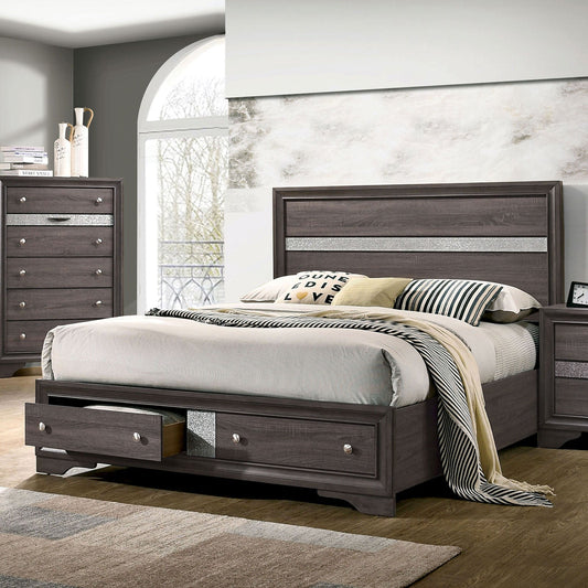 Chrissy Gray E.King Bed - ATL FURNITURE