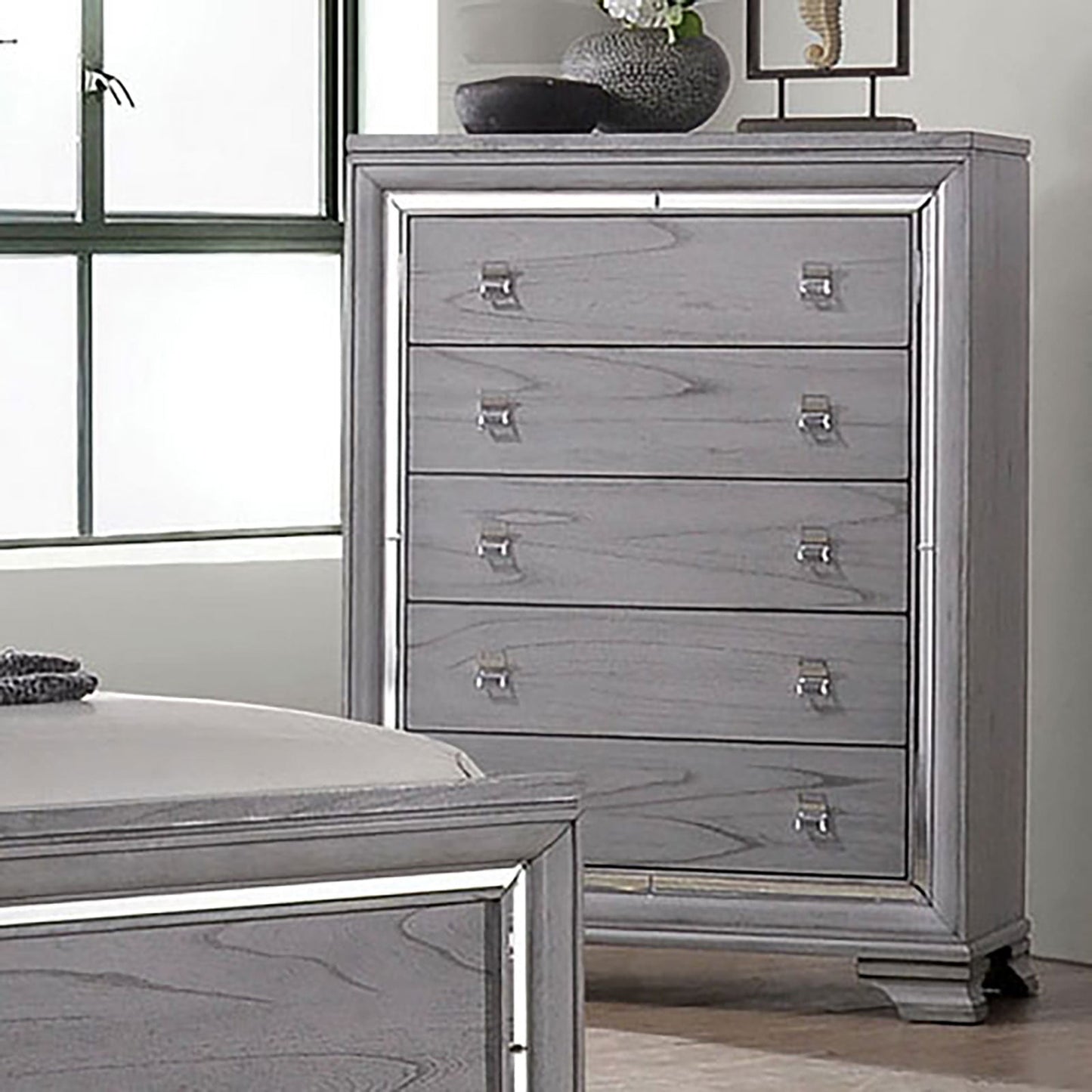 Alanis Light Gray Chest - ATL FURNITURE