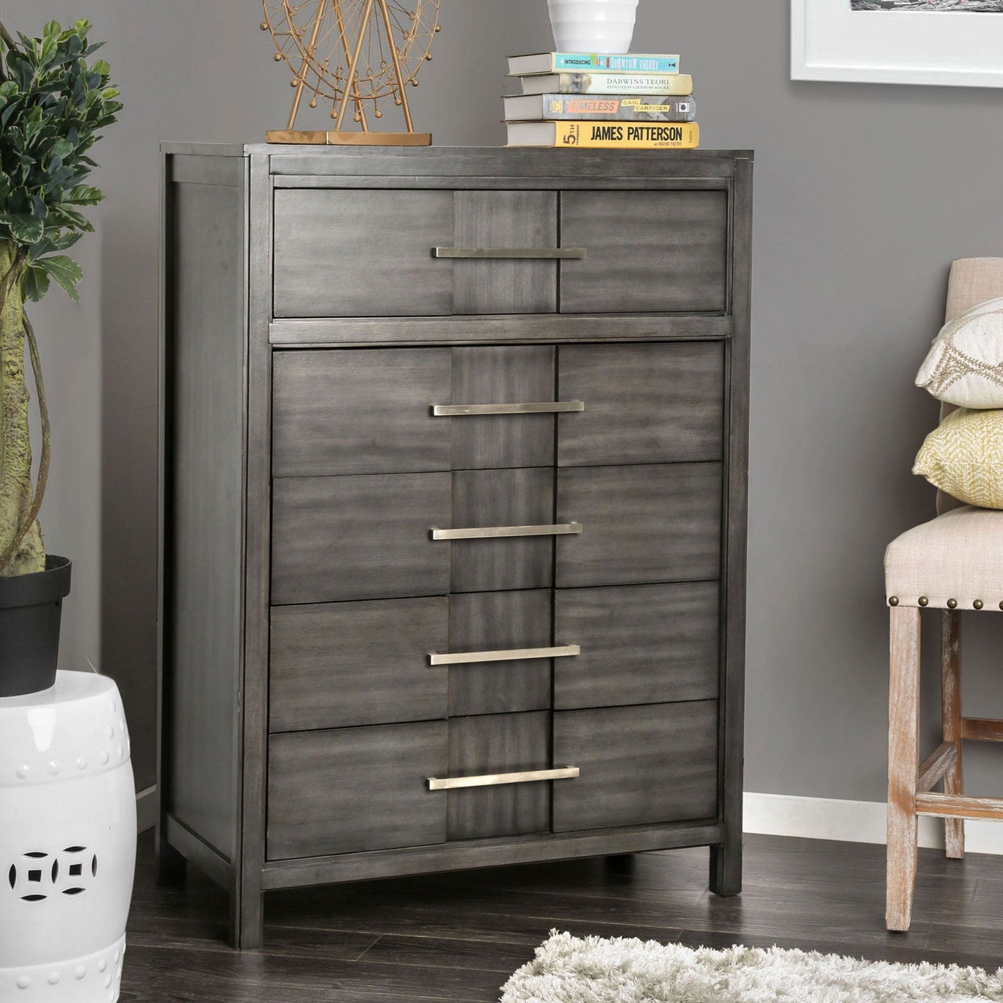 Berenice Gray Chest - ATL FURNITURE