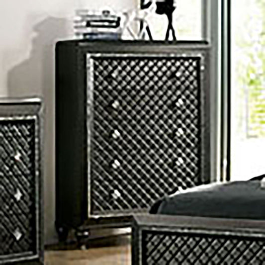 Demetria Metallic Gray Chest - ATL FURNITURE