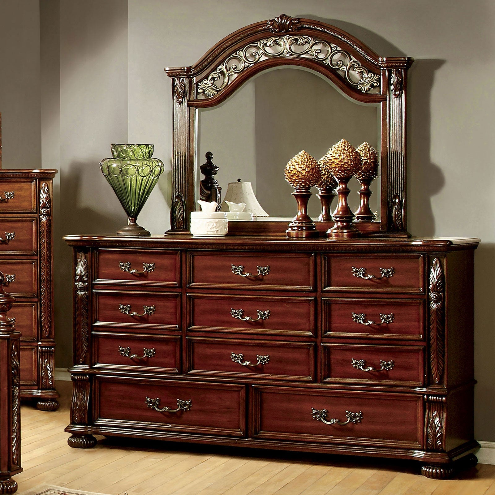 ARTHUR Brown Cherry Dresser - ATL FURNITURE