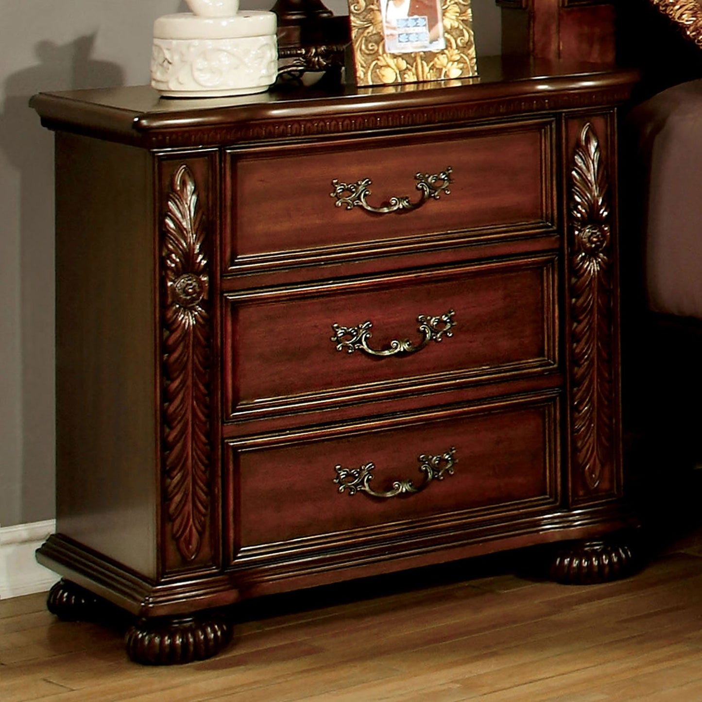 ARTHUR Brown Cherry Night Stand - ATL FURNITURE