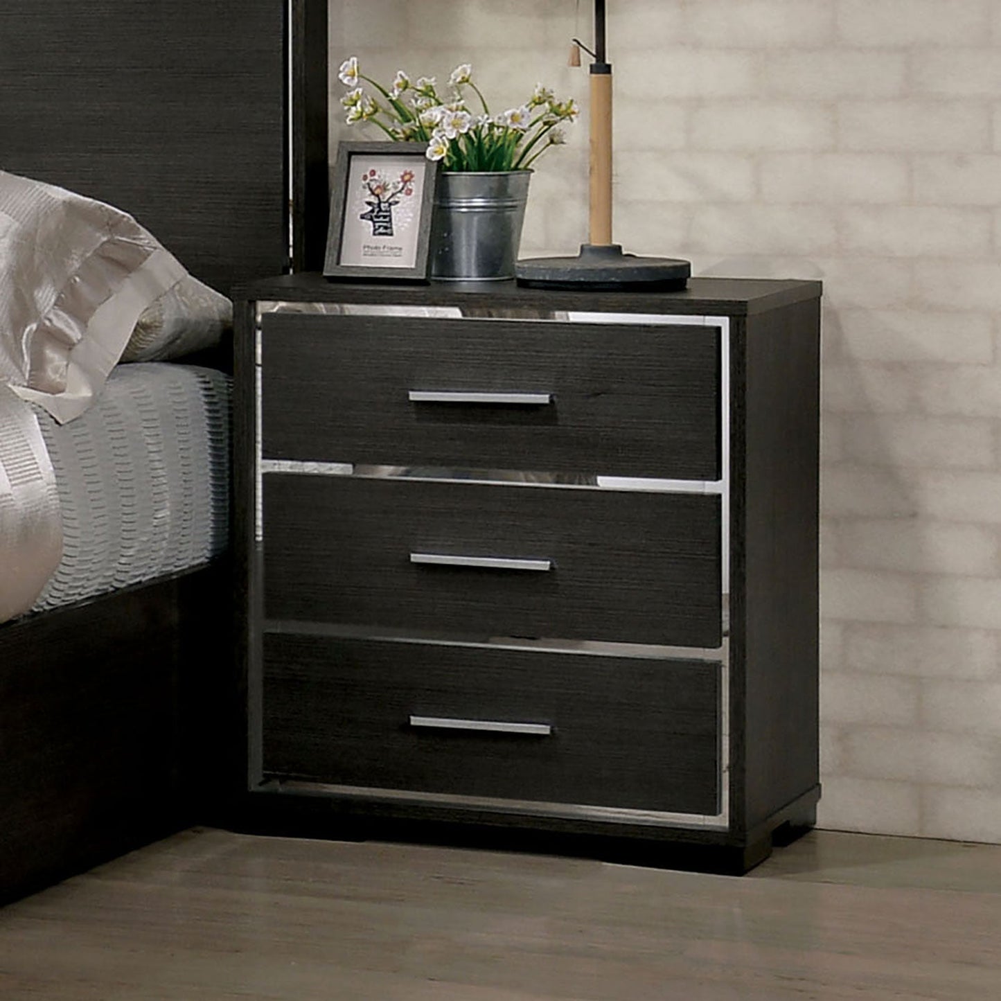 Camryn Warm Gray Night Stand - ATL FURNITURE