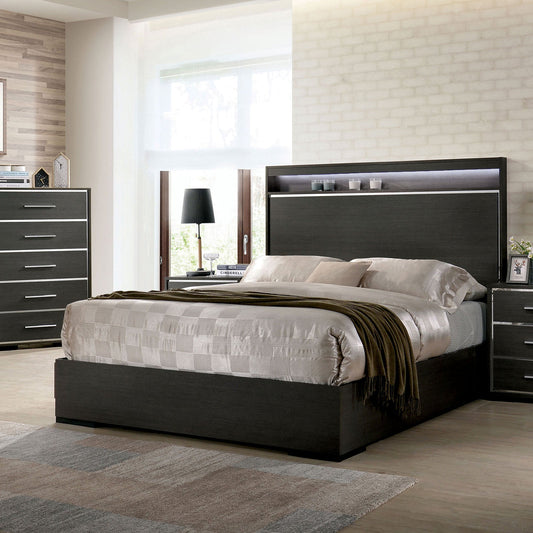 Camryn Warm Gray E.King Bed - ATL FURNITURE