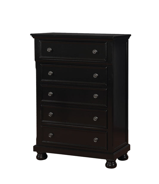 Castor Black Chest - ATL FURNITURE