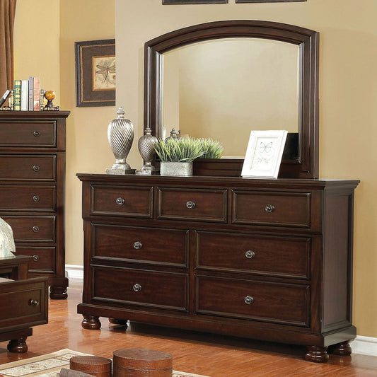 Castor Brown Cherry Dresser - ATL FURNITURE