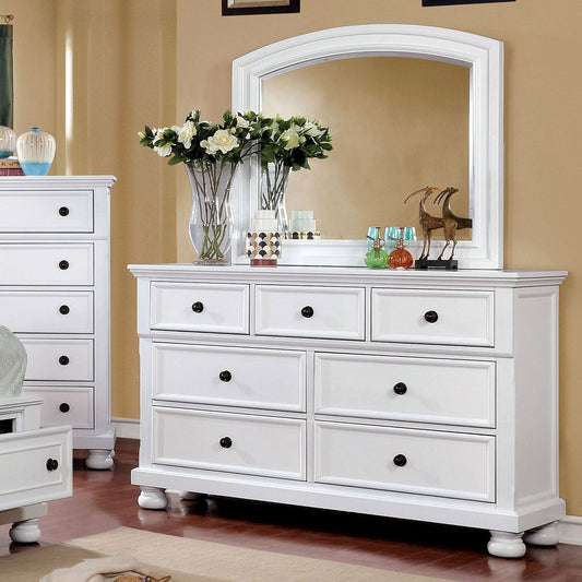 Castor White Dresser - ATL FURNITURE