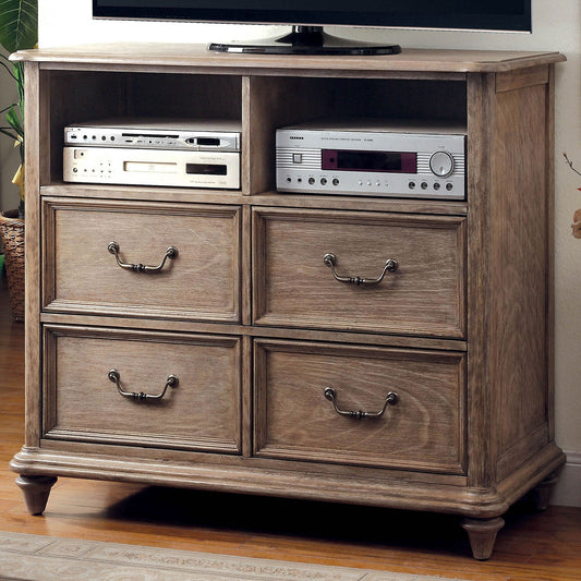 BELGRADE I Rustic Natural Tone Media Chest - ATL FURNITURE