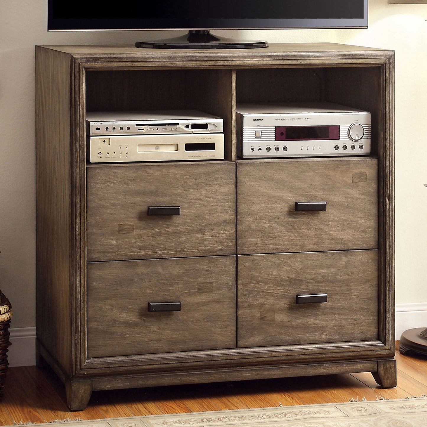 ANTLER Natural Ash Media Chest - ATL FURNITURE