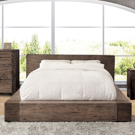 JANEIRO Rustic Natural Tone E.King Bed - ATL FURNITURE