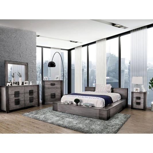 Janeiro Gray 4 Pc. Queen Bedroom Set - ATL FURNITURE