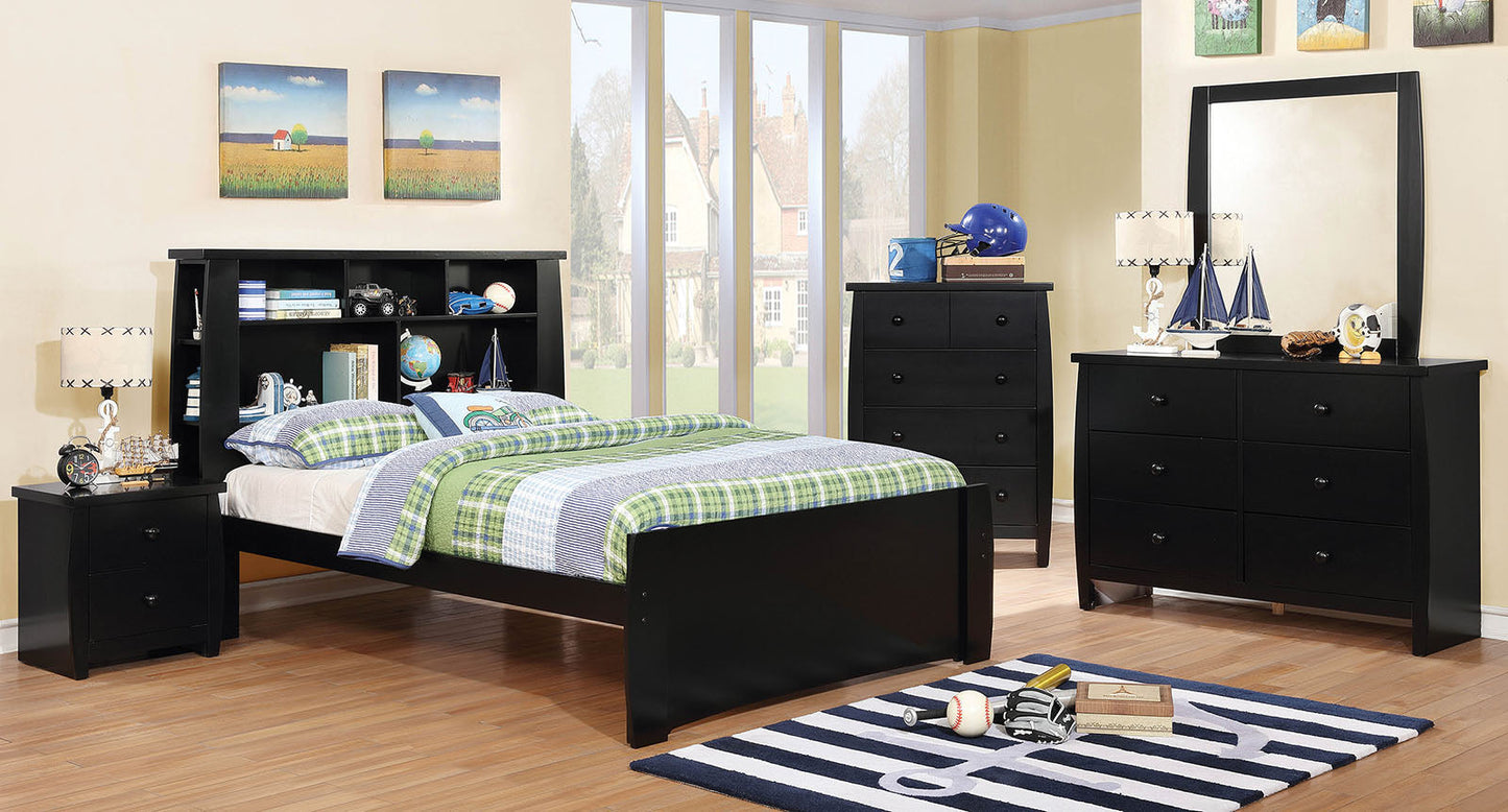 Marlee Black 4 Pc. Full Bedroom Set - ATL FURNITURE