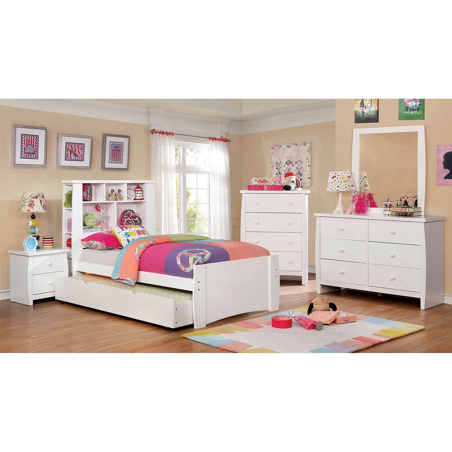 Marlee White 4 Pc. Twin Bedroom Set - ATL FURNITURE