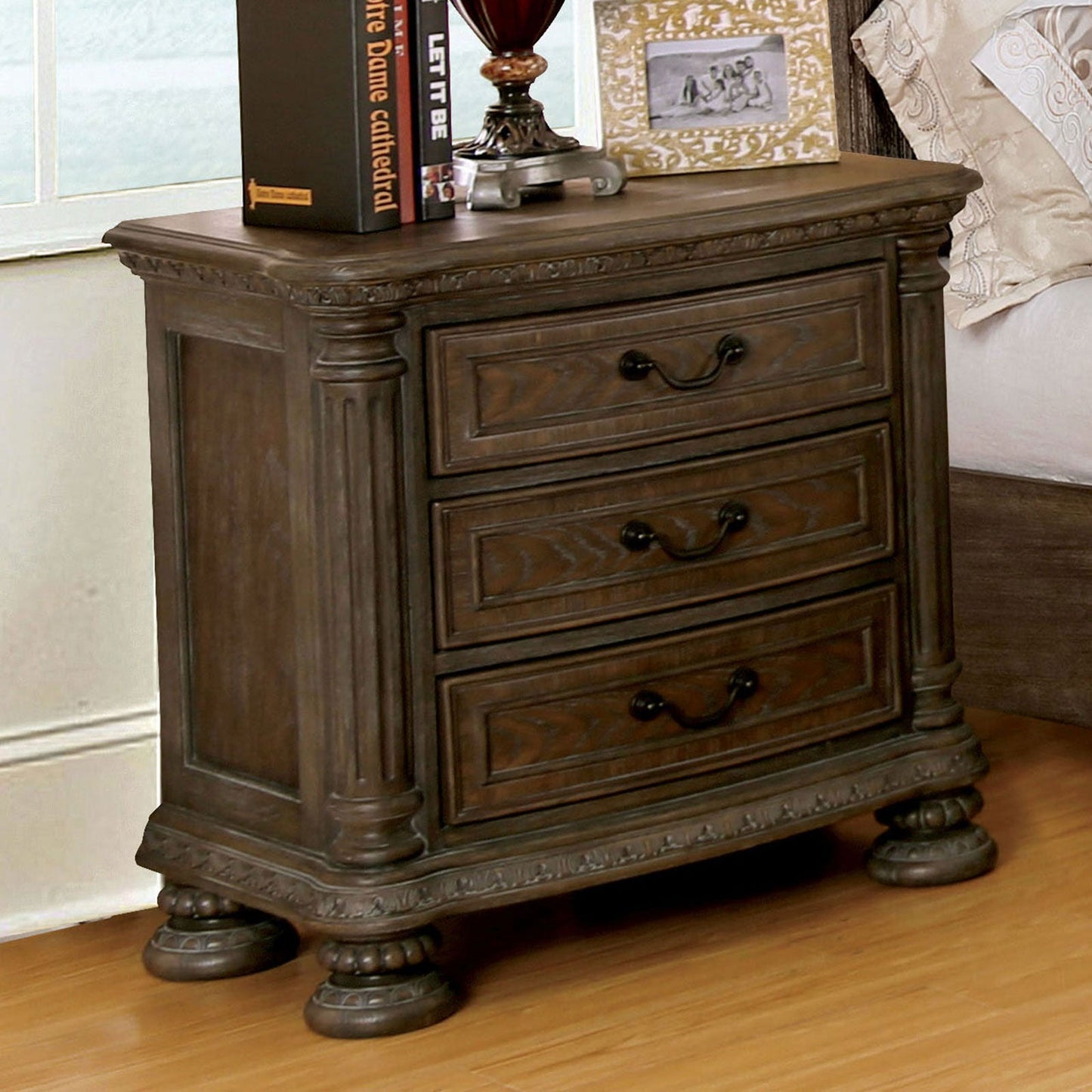 Persephone Rustic Natural Tone Night Stand - ATL FURNITURE