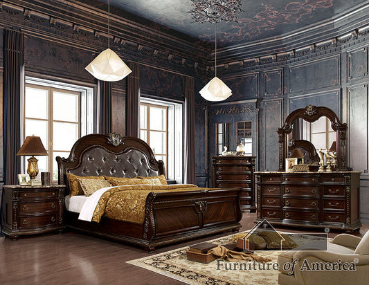 Fromberg Brown Cherry E.King Bed - ATL FURNITURE