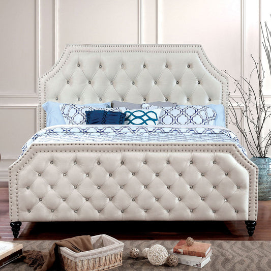 CLAUDINE Beige E.King Bed - ATL FURNITURE