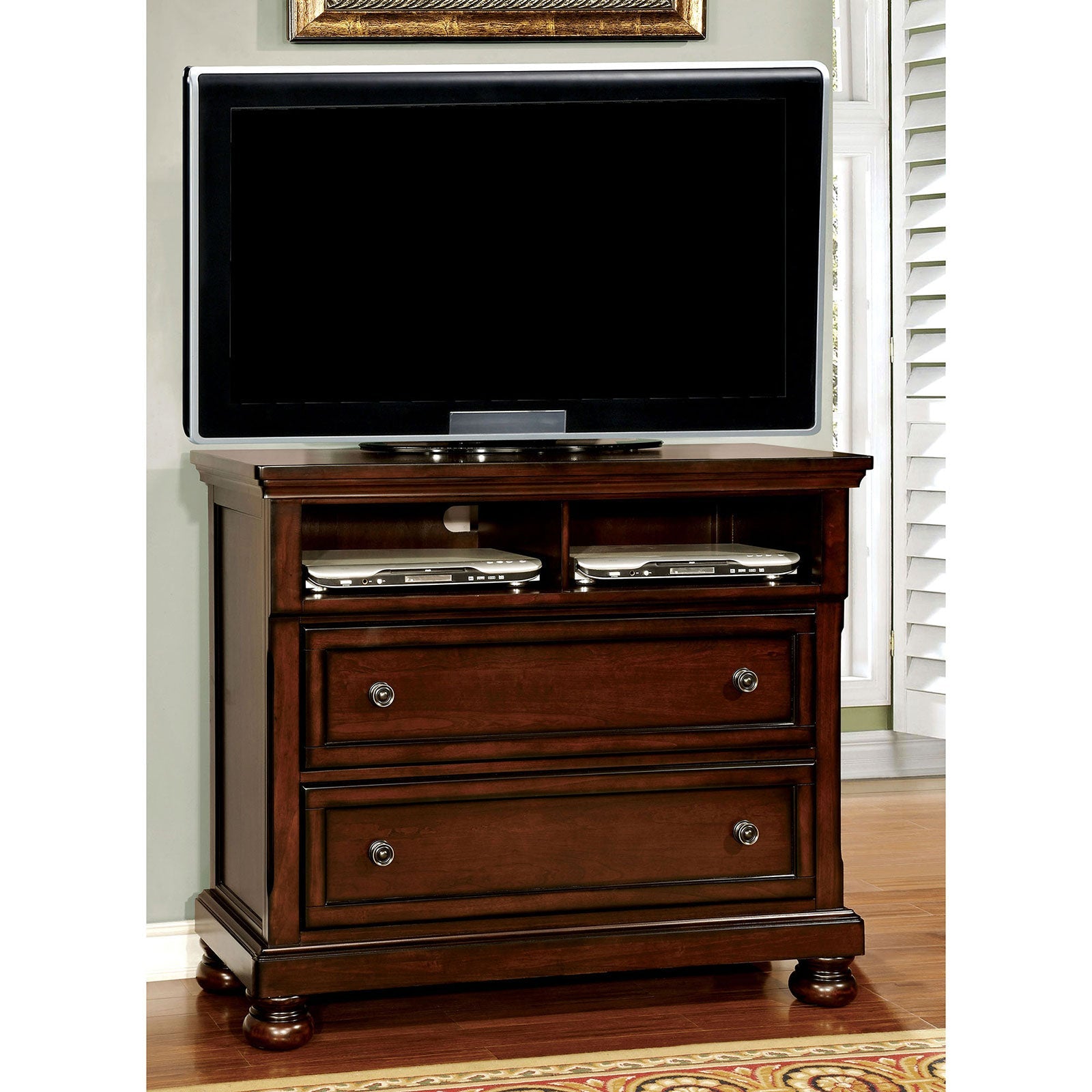 NORTHVILLE Dark Cherry Media Chest - ATL FURNITURE