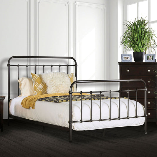 IRIA Dark Bronze Twin Bed - ATL FURNITURE