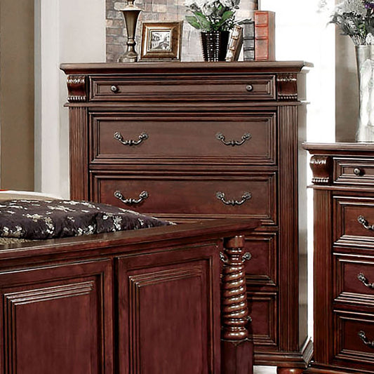 Esperia Brown Cherry Chest - ATL FURNITURE