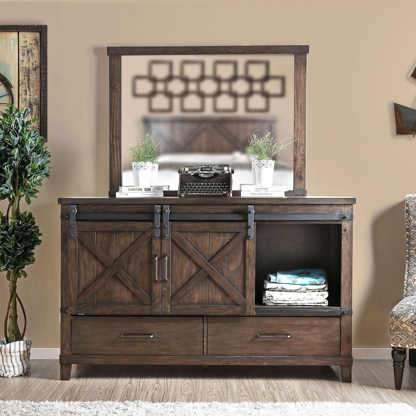 Bianca Dark Walnut Dresser - ATL FURNITURE