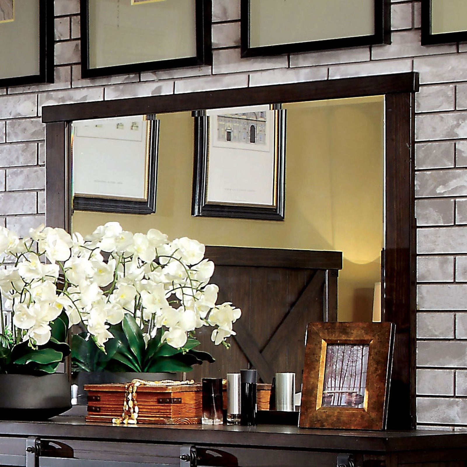 Bianca Dark Walnut Mirror - ATL FURNITURE