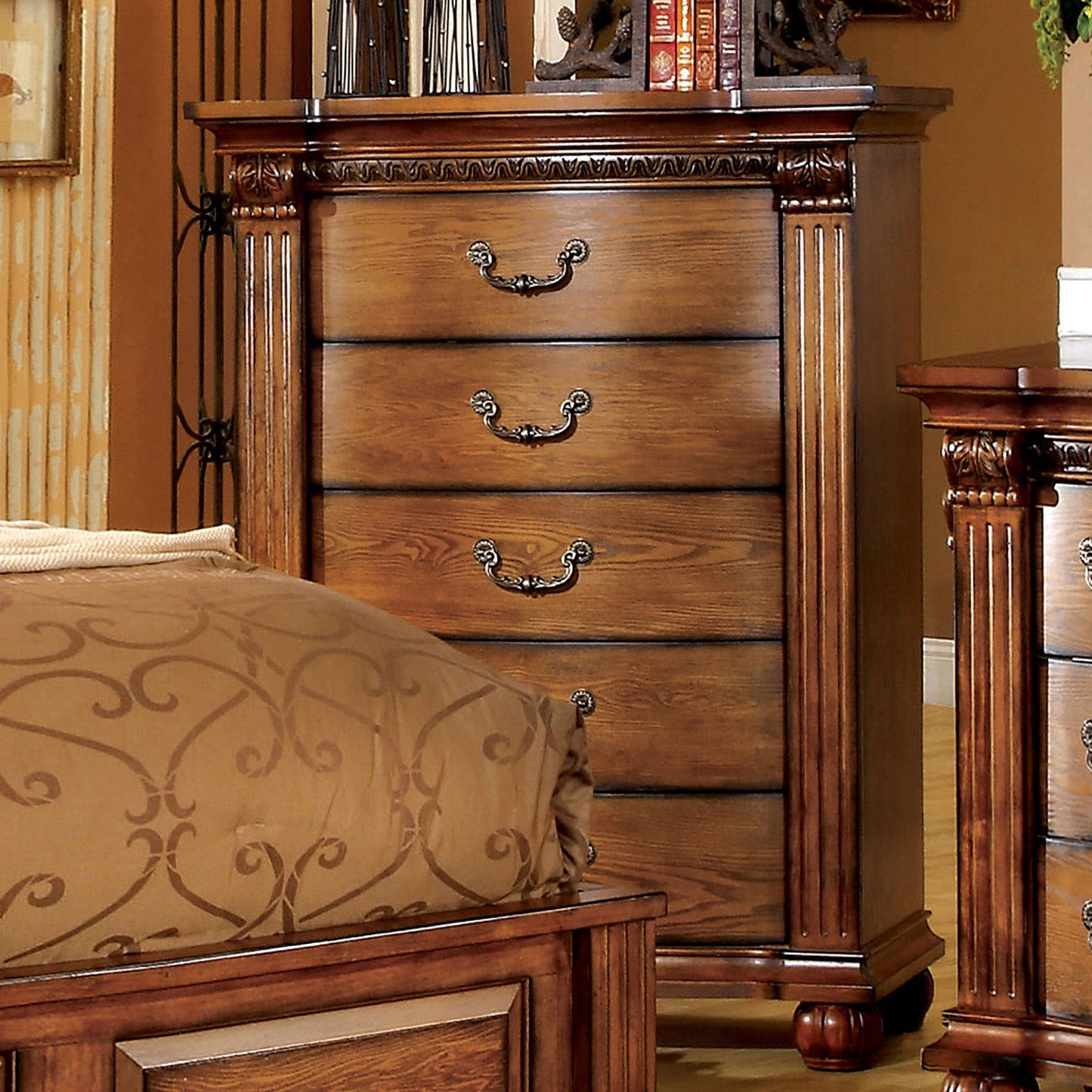 Bellagrand Antique Tobacco Oak Chest - ATL FURNITURE