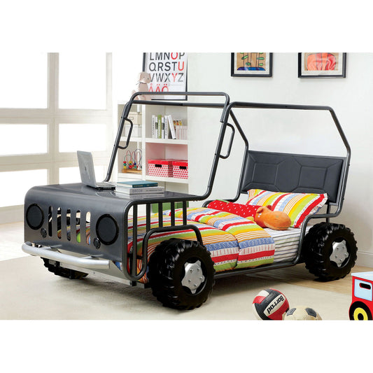 Trekker Gun Metal Twin Bed - ATL FURNITURE