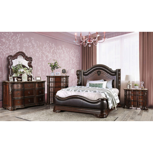 Arcturus Brown Cherry 4 Pc. Queen Bedroom Set - ATL FURNITURE