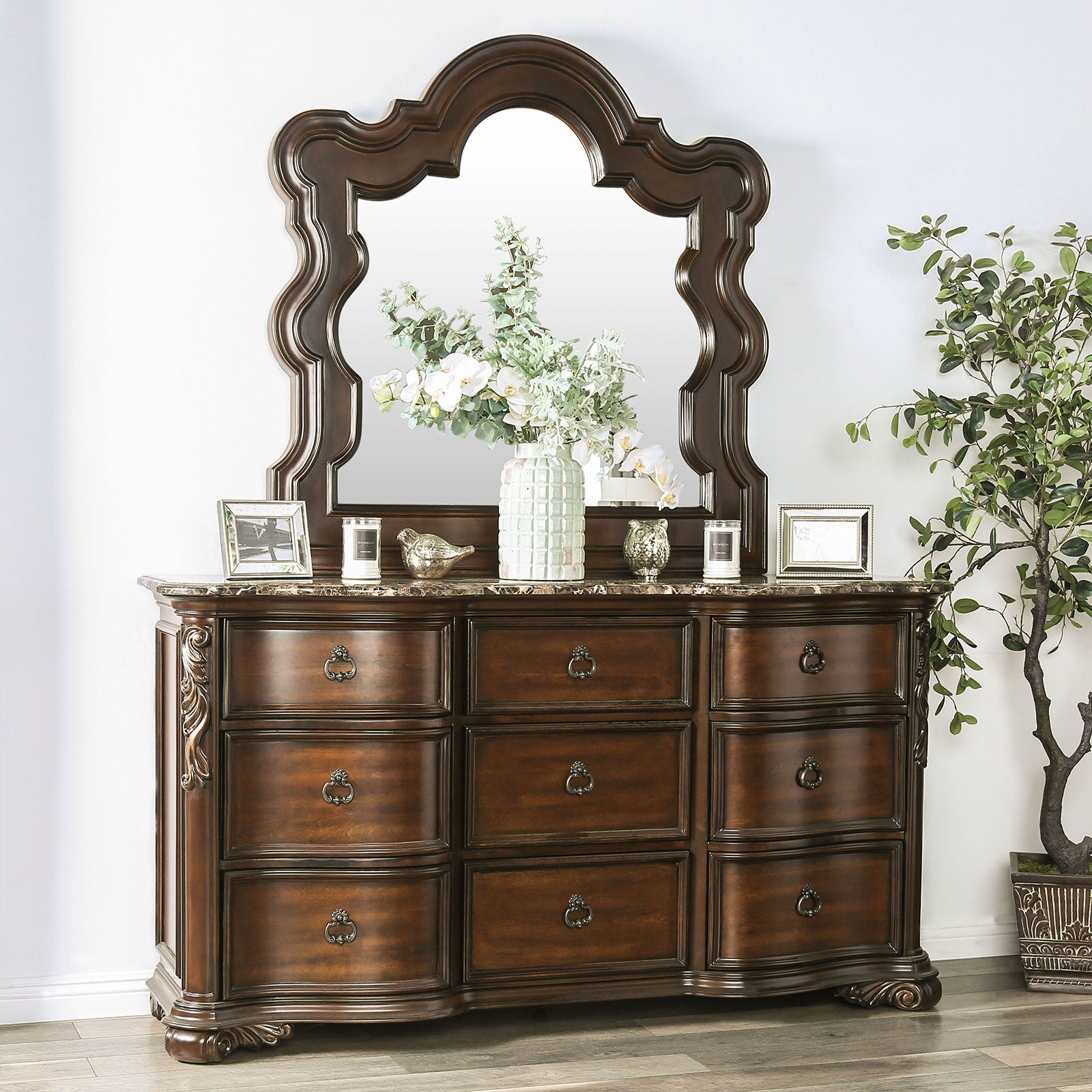 Arcturus Brown Cherry Dresser - ATL FURNITURE