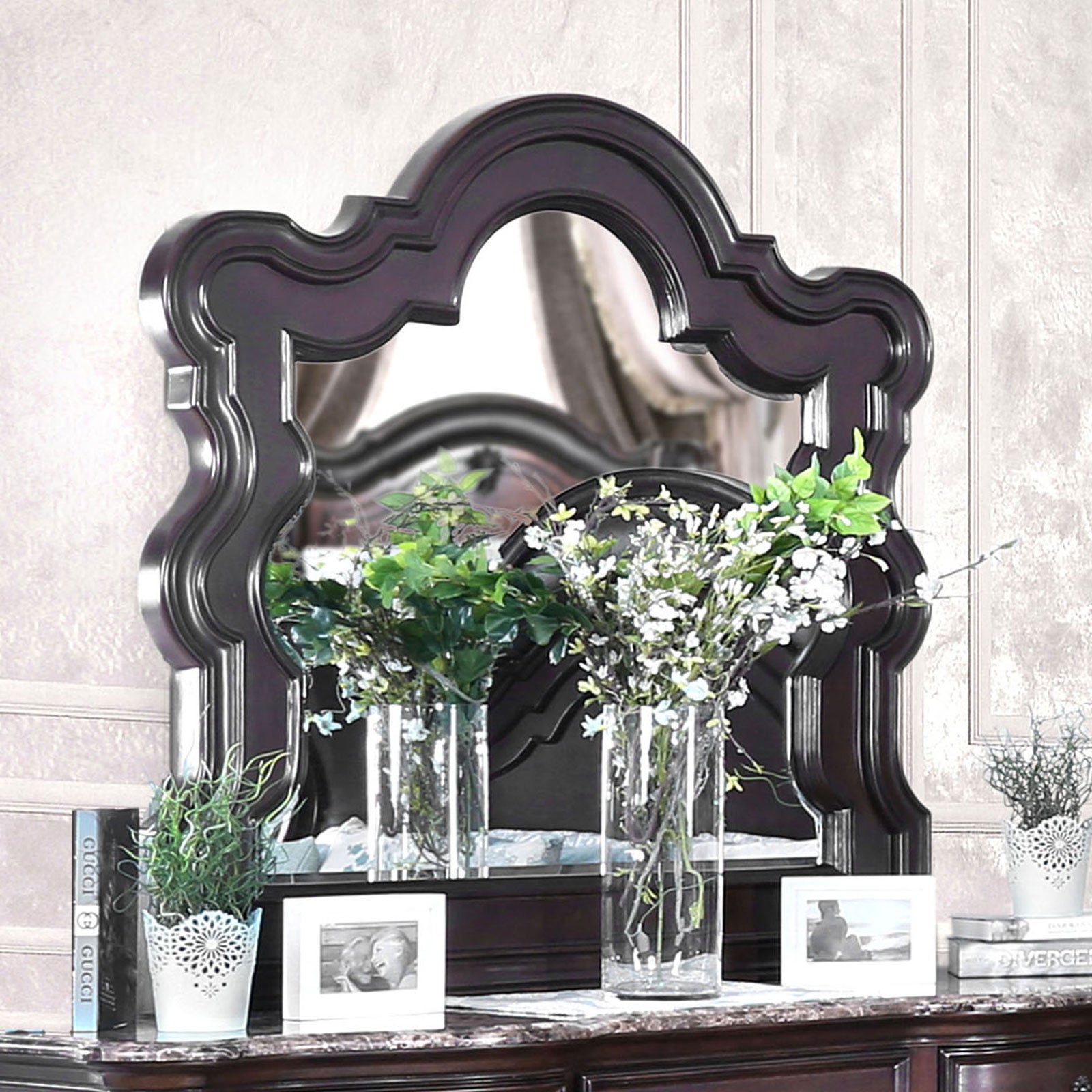 Arcturus Brown Cherry Mirror - ATL FURNITURE