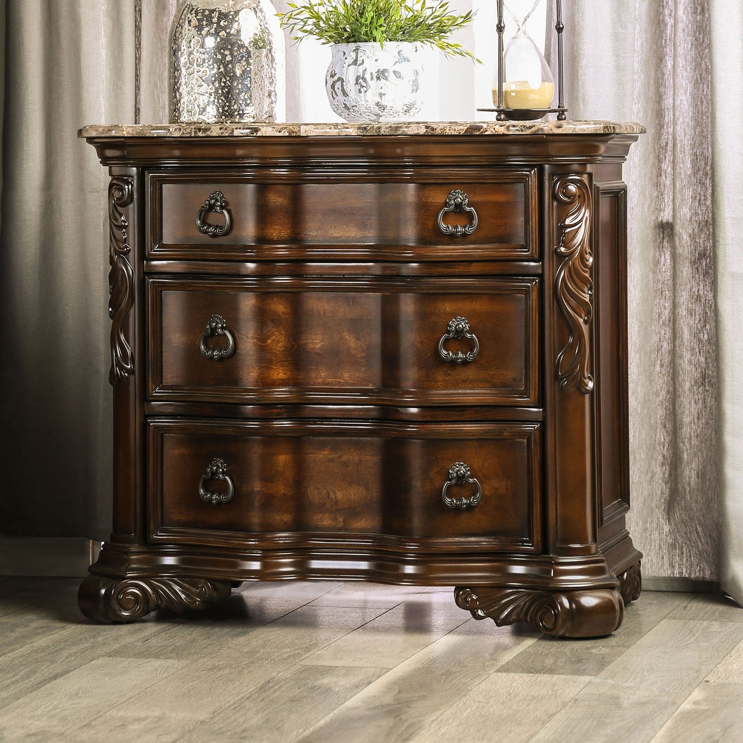 Arcturus Brown Cherry Night Stand - ATL FURNITURE