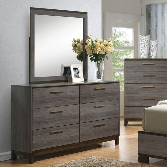 MANVEL Two-Tone Antique Gray Dresser - ATL FURNITURE