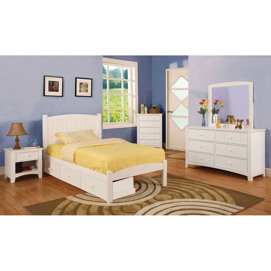 Caren White 4 Pc. Full Bedroom Set - ATL FURNITURE