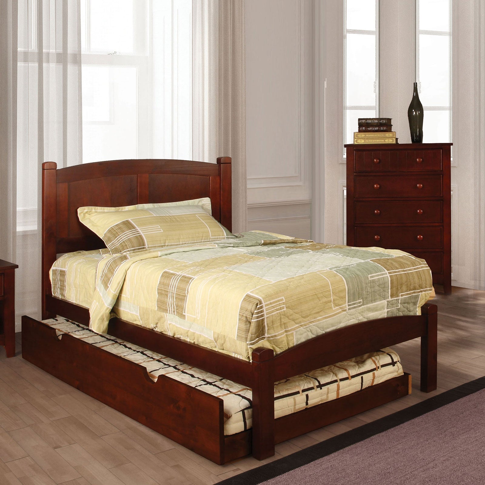 Cara Cherry Twin Bed - ATL FURNITURE