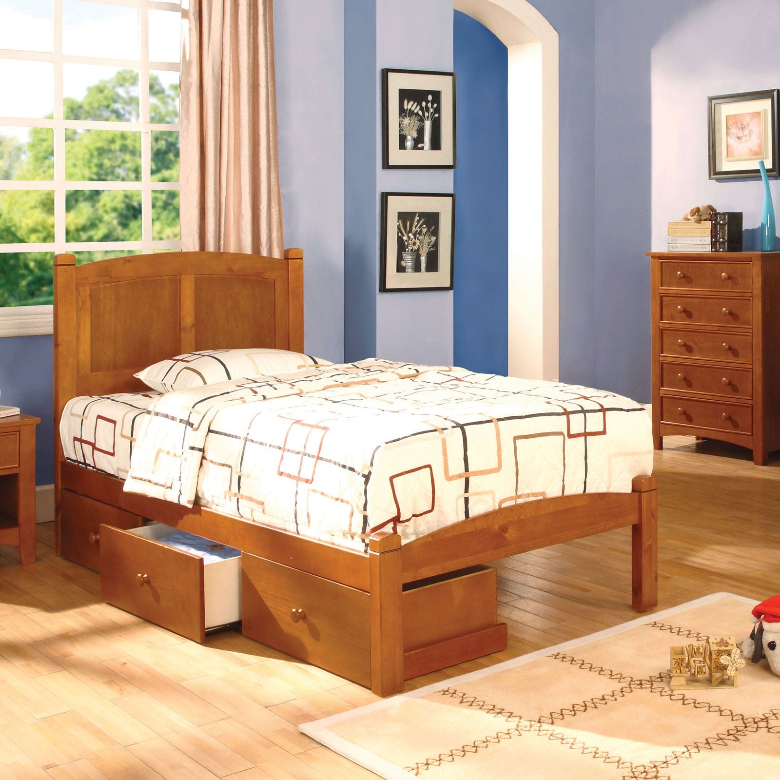 Cara Oak Full Bed - ATL FURNITURE