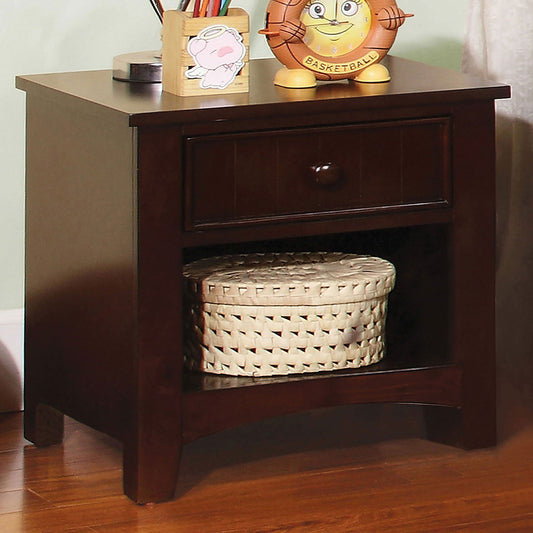 Corry Dark Walnut Night Stand - ATL FURNITURE