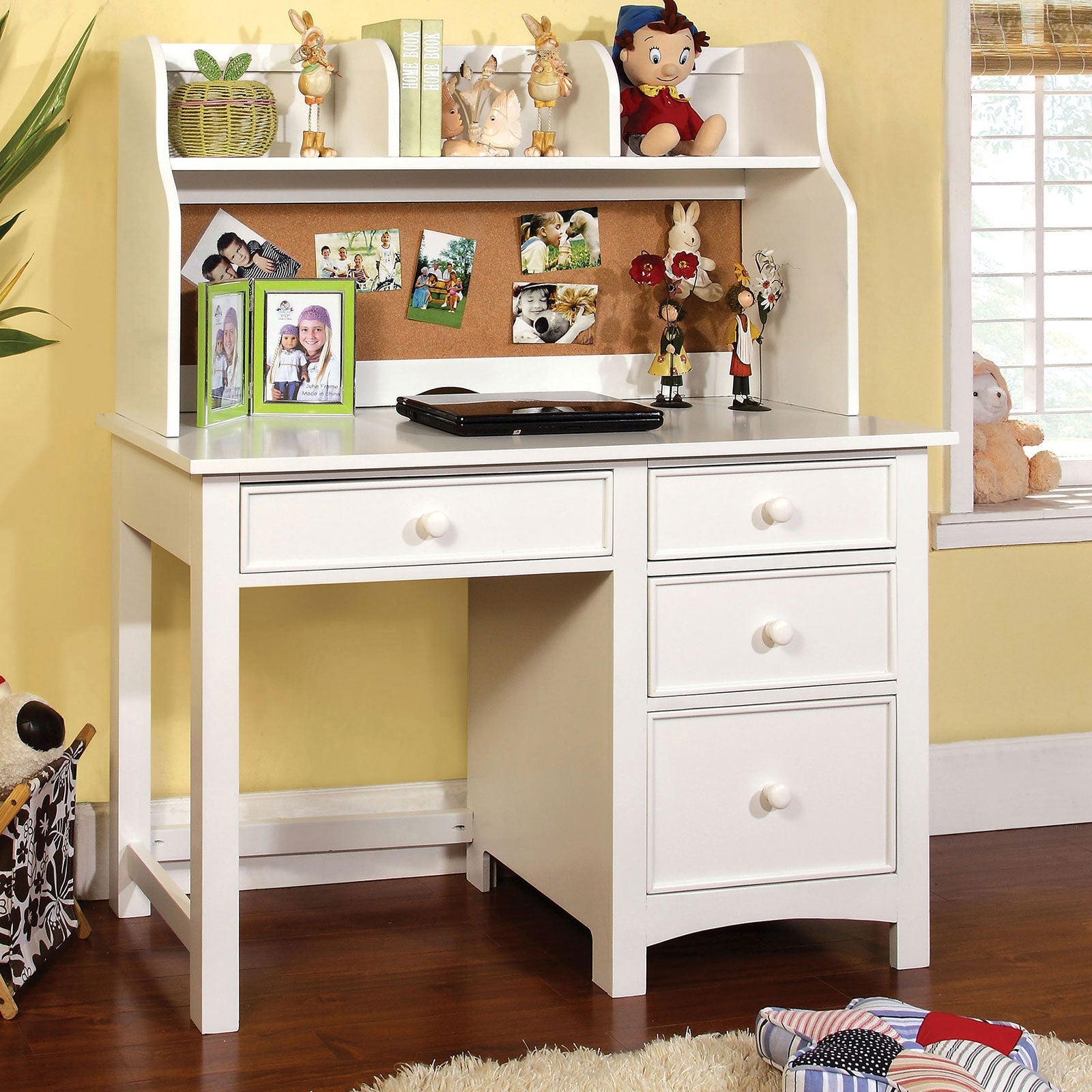 Omnus White Desk - ATL FURNITURE