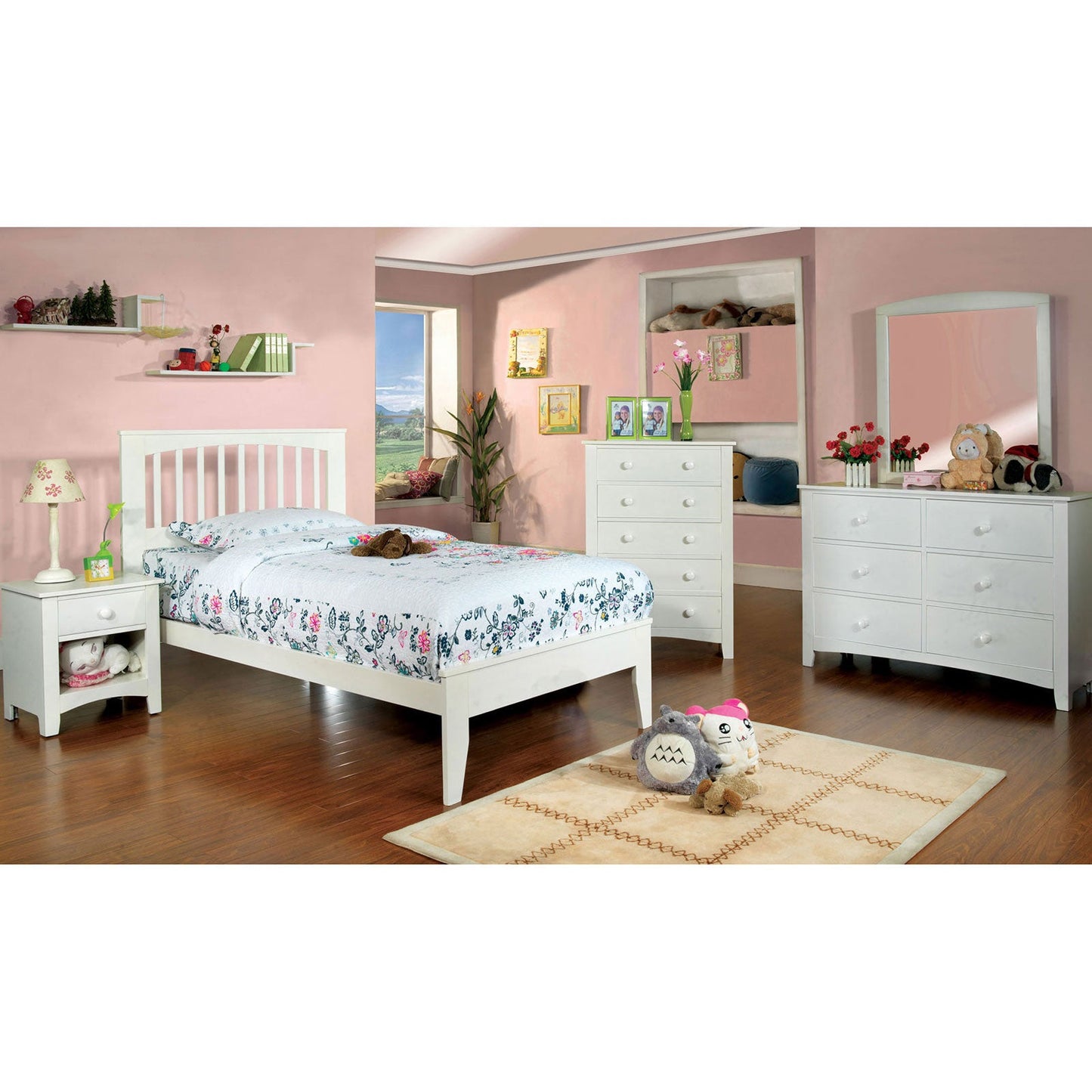 Pine Brook White 4 Pc. Twin Bedroom Set - ATL FURNITURE