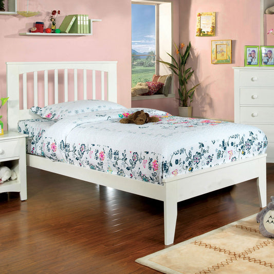 Pine Brook White Twin Bed - ATL FURNITURE