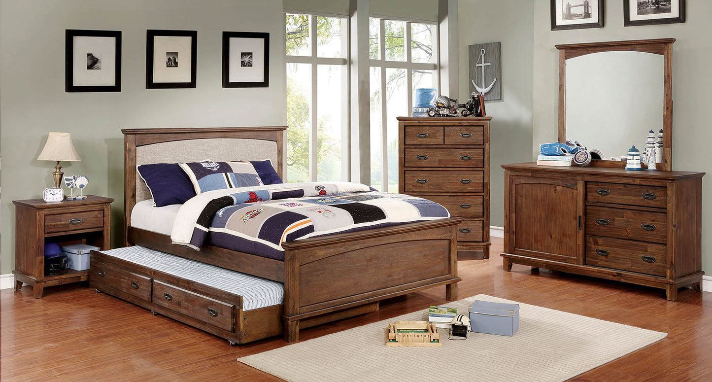 Colin Dark Oak 4 Pc. Twin Bedroom Set - ATL FURNITURE