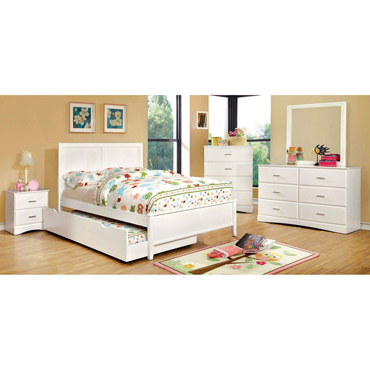 PRISMO White 4 Pc. Full Bedroom Set - ATL FURNITURE