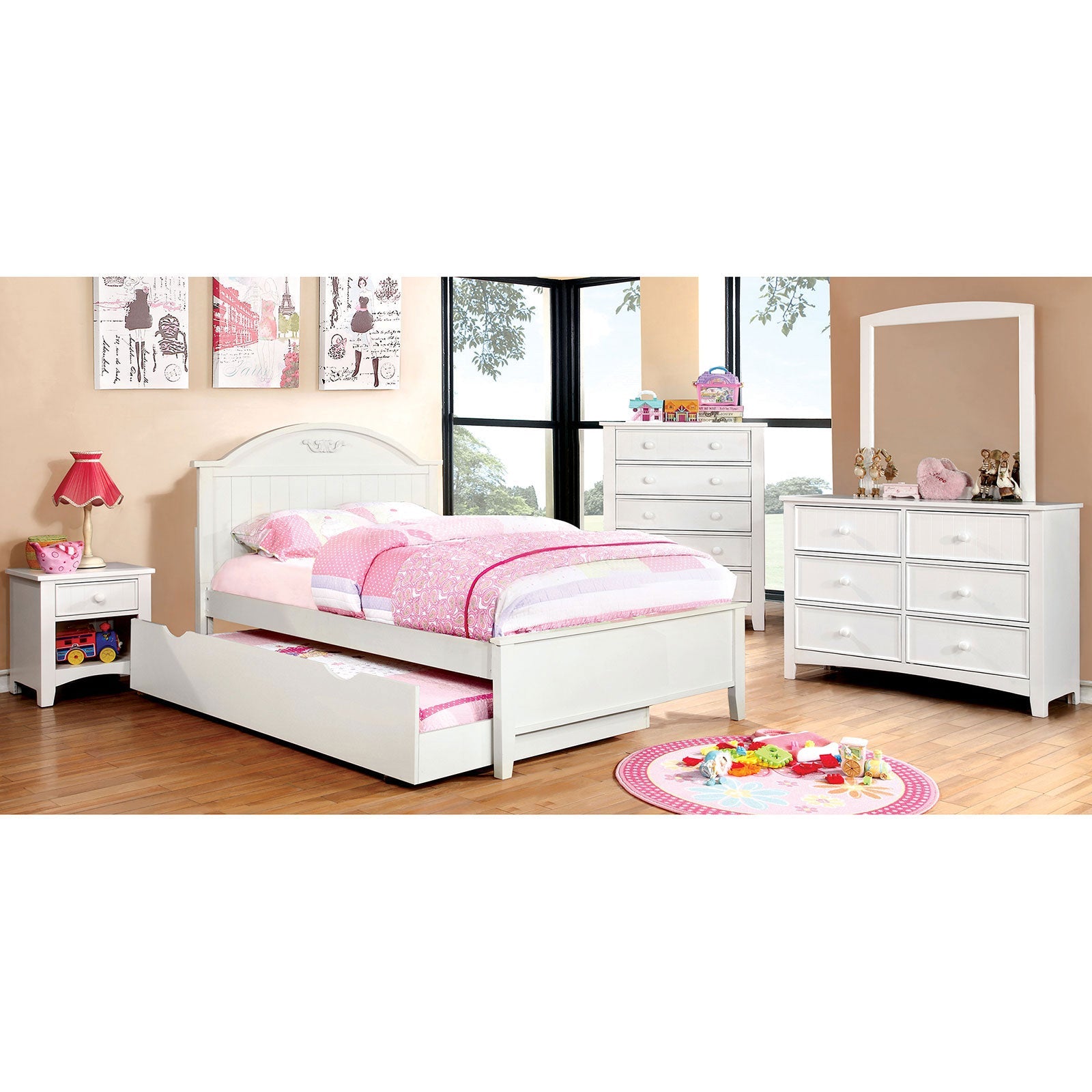 MEDINA White Twin Bed - ATL FURNITURE