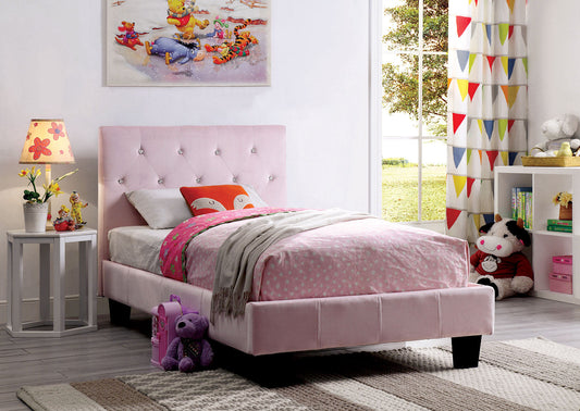 Velen Blush Pink Twin Bed - ATL FURNITURE