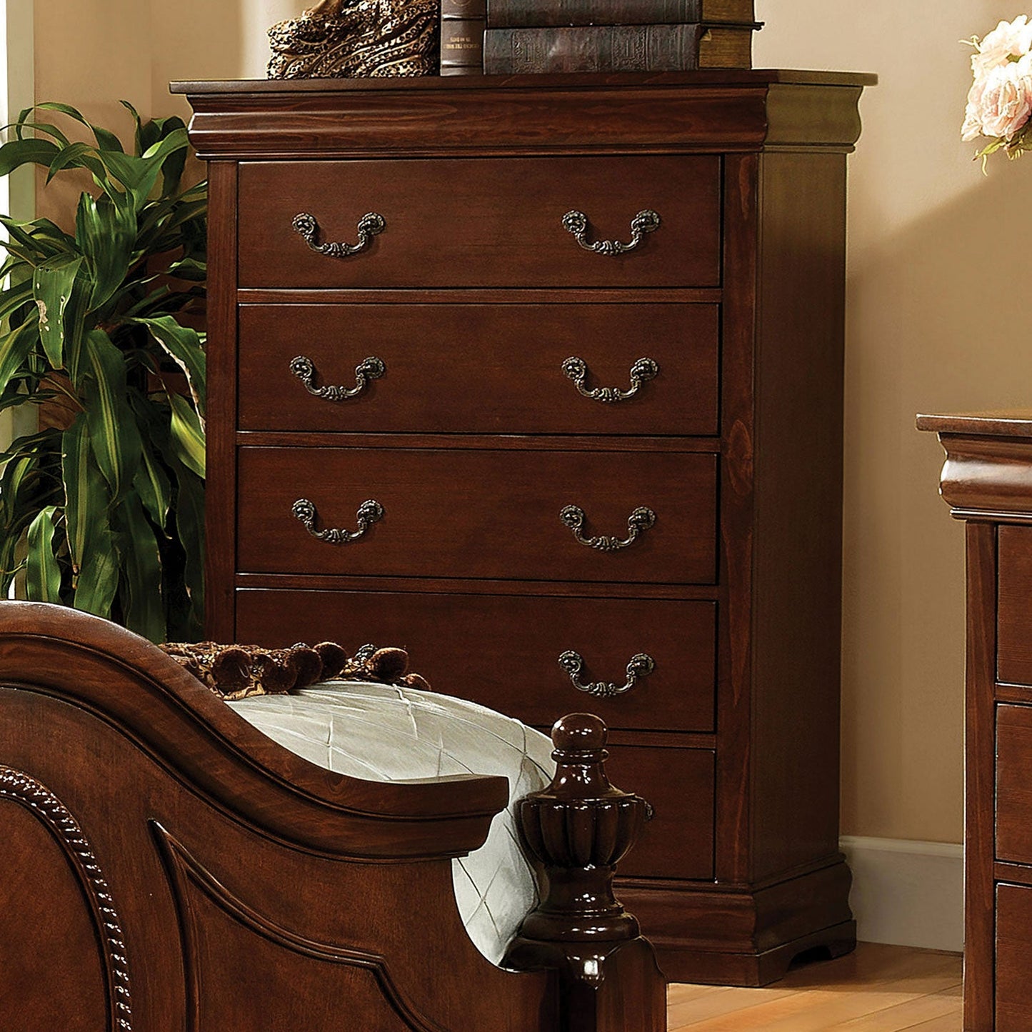 Velda II Brown Cherry Chest - ATL FURNITURE